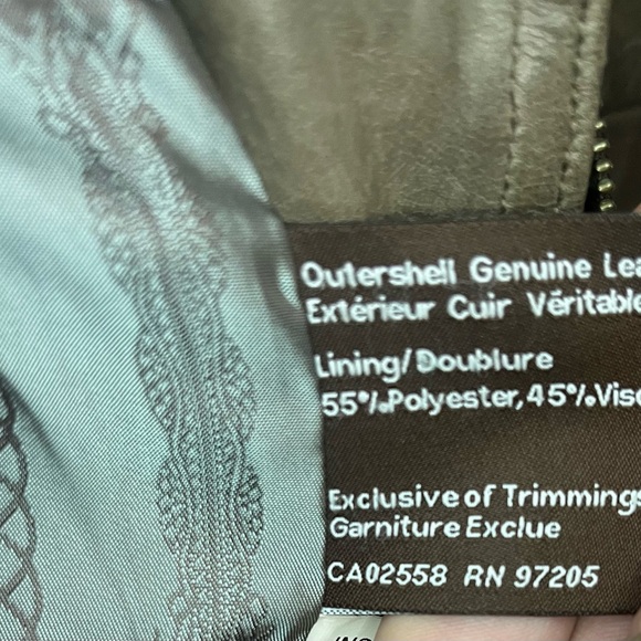 Danier Genuine Leather Moto Jacket – Brown | Asymmetrical Zip - Picture 5 of 5